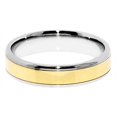 thumbnail image 2 of 14k Two-Tone Gold 6.5MM Flat Shape Design Wedding Band Comfort fit Size 8, 2 of 2