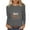 Gray, variant on Women's Happy Halloween Spider Web Graphic T-Shirt Long Sleeve Crewneck Casual Pullover Tops Fall Spooky Season Holiday Party Tees Funny Novelty Shirt