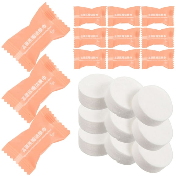 50 Pcs Compressed Towel Washcloths for Travel Towels Face Portable Camping Wipes