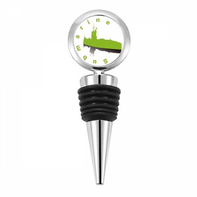 Submarine Sank Underwater Ocean Bottle Stopper Stainless Steel Rubber Reusable