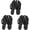 Black 3pcs, variant on Portable Foldable Flip Flops for Travel, Quick-Dry Non-Slip Lightweight Slippers for Beach Bathroom Shower