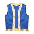 thumbnail image 5 of iixpin Men's Arabian Prince Lamp Cosplay Halloween Costume Vest Open Front Waistcoat Fancy Dress Royal Blue L, 5 of 7
