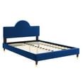 thumbnail image 3 of Modway Aurora Performance Velvet King Bed in Navy, 3 of 10