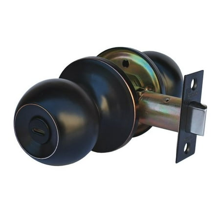 Constructor CHRONOS Privacy Door Knob Handle Lock Set for Bedroom and Bathroom Oil Rubbed Bronze