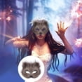 thumbnail image 1 of Demi-Visage à Thème Animalier pour Jeu de Rôle et Fêtes d'Halloween Design Réaliste pour Hommes, 1 of 5