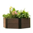 thumbnail image 2 of EuKer Vegetable Planter, 28.35" Hexagon Above Ground Garden Box with Open Base for Indoor & Outdoor Use, Brown, 2 of 7