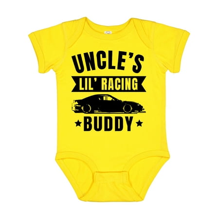 

Inktastic Uncles Lil Racing Buddy Gift Baby Boy or Baby Girl Bodysuit
