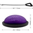 thumbnail image 4 of Balance Trainer, Stability Half Ball with Resistance Bands and Pump, Yoga Exercise Ball Anti Slip for Fitness, Workout, Core Training, Strength Exercise, Physical Therapy, 400lbs Weight Capacity, M004, 4 of 7