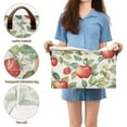 thumbnail image 5 of Yayeee Foldable Storage Basket for Shelves with Handles Set of 2 Waterproof Cloth Bins, Beige Apple Pattern, 5 of 7
