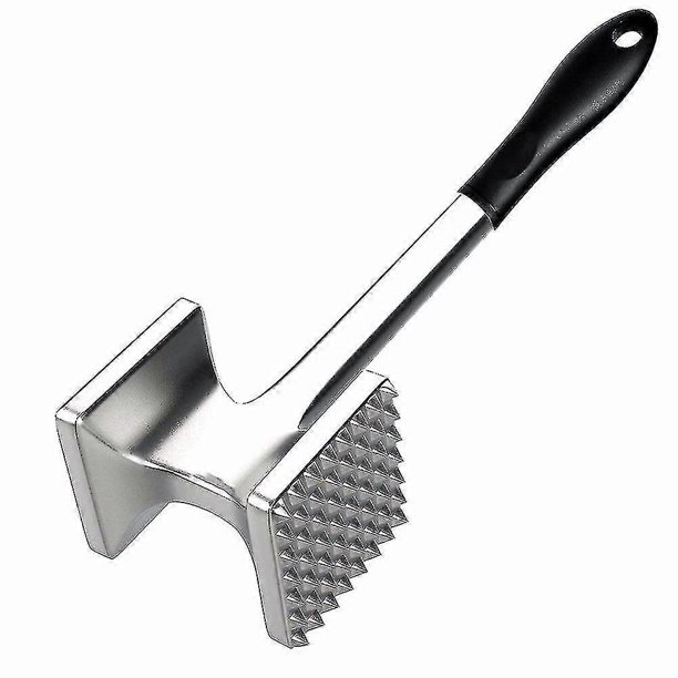 Large Meat Tenderizer Mallet Tool Sturdy Stainless Steel Steak Pounder Hammer For Beef Veal Chicken Breasts