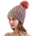 thumbnail image 4 of REDESS Women's Winter Pompom Beanie Hat for Women-White, 4 of 5