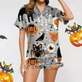 thumbnail image 2 of Fgnfyis Ensemble de Pyjama Décontracté Imprimé pour Femmes et Shorts Pyjama d'Halloween Femmes Gris_004 TG, 2 of 6