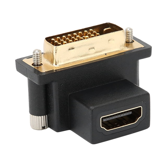 Adaptador de 90, Suministros de CompuTADORA HD Interfaz Multimedia Femenino A DVI Masculino Masco Codo Superior Conexión simple Espacio de Ahorro para la Tarjeta Gráfica