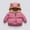Pink, variant on KTMKH Toddler Kids Baby Boys Girls Winter Warm Solid Coats Bear Ears Hooded Padded Jacket Outwear For 18-24 Months