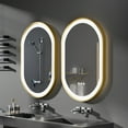 thumbnail image 2 of LUVODI Led Lighted Bathroom Mirror Gold Aluminum Frame Anti-Fog Dimmable Vanity Mirror Oval 32x20 inch, 2 of 11