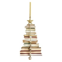 Christmas Book Ornament - 2D Acrylic Christmas Tree Decorations for Indoor Outdoor Farmhouse Decor, Mini Hanging Crafts for Holiday Party