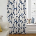 thumbnail image 5 of Beige Flower Pattern Sheer Curtains 45" Long, Retro Country Tie-dye Floral Abstract Blue Light Filering Curtains, Breathable Simi Curtain Privacy Drapes for Kitchen Bathroom Small Window Treatment, 5 of 9