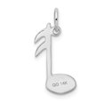 thumbnail image 3 of 14 Carats Or Blanc Note Collier Charme Pendentif Musical, 3 of 8