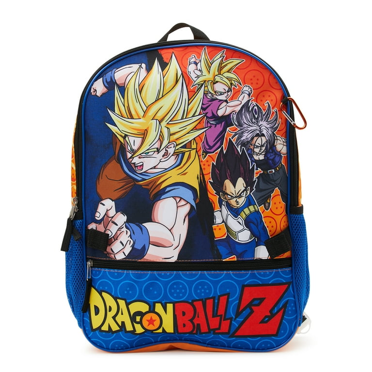 Dragon Ball Z Super Saiyan Goku 17 Laptop Backpack and Lunch Bag Set,  4-Piece, Blue 