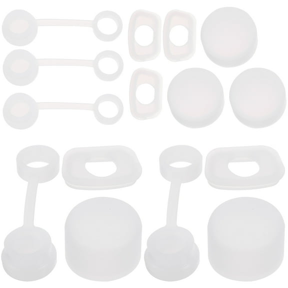 5 Sets of Spill Proof Silicone Stopper Tumbler Leakproof Straws Topper Cover Caps Bottle Stopper