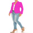 thumbnail image 2 of Blazer Ouvert Ajusté à Manches Longues pour Femmes, Tenue de Bureau Décontractée Unie, 2 of 7