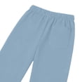 thumbnail image 7 of Linen Cotton Casual Pants For Women Pull On Picnic Outfits Drawstring Waist Elastic Waist With Pockets Summer Straight Leg Everyday Comfort Road Trip Sky Blue S, 7 of 7