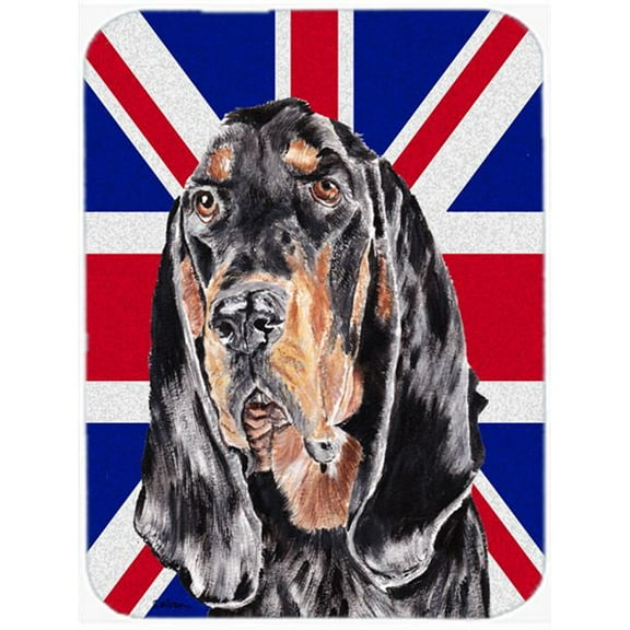Carolines Treasures Black And Tan Coonhound With Engish Union Jack British Flag Mouse Pad