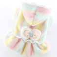 thumbnail image 1 of Ropa para mascotas arcoíris, pijamas para perros, abrigo, mono para gatos, mono de terciopelo suave para perros, monos, ropa de polar para gatos, 1 of 5