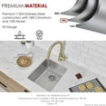 thumbnail image 2 of Stylish Dual Mount 15" Stainless Steel Single Bowl Kitchen Sink with Strainer S-405T, 2 of 9