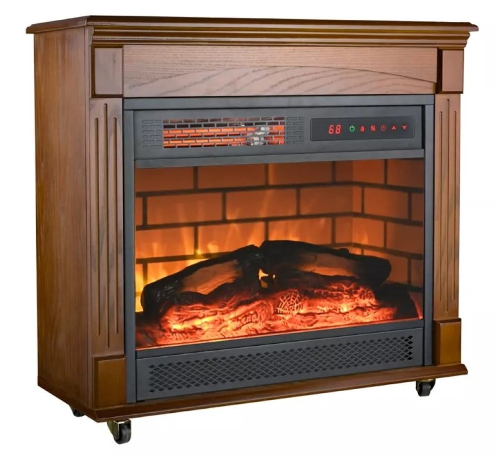 RedStone FP404RNA Rolling Mantel Fireplace with Remote Control 5,200 BTU