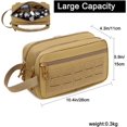 thumbnail image 6 of Tactical Toiletry Bag for Men – MOLLE Dopp Kit with Dry/Wet Separation, Large Capacity, Water-Resistant Travel Shaving Bag with U.S Patch & T-Mount MOLLE Clip (OD), 6 of 12