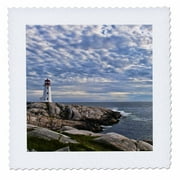 3dRose Lighthouse in Peggys Cove, Nova Scotia-CN07 BBA0022 - Bill Bachmann - Quilt Square, 25 by 25-inch