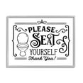 thumbnail image 3 of Stupell Industries Seat Yourself Vintage Style Bathroom Toilet Design Graphic Art Gray Framed Art Print Wall Art, Design by Lettered and Lined, 3 of 5