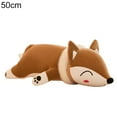 thumbnail image 2 of Anvazise Cute Simulation Fox Soft Stuffed Plush Toy Sleeping Doll Home Pillow Brown 50cm, 2 of 13
