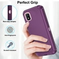 thumbnail image 6 of Asuwish Compatible with Samsung Galaxy A10e Phone Case Hybrid Rugged Shockproof Hard Protective Drop Proof Full Body Heavy Duty Mobile Cell Cover for A 10e 10ae S102DL Women Men Purple, 6 of 7