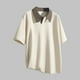 thumbnail image 4 of pstuiky camisetas de manga corta para hombre, Blusa informal de manga corta con cuello vuelto y botones de color liso para hombre camisas casuales para hombre xxxxxl, 4 of 6