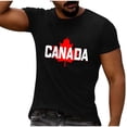 thumbnail image 2 of Purcolt Men's Canada Day Shirt Short Sleeve T-Shirts Maple Leaf Graphic Tees Shirts Summer Patriotic Tshirts Tops, 2 of 7
