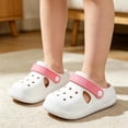 thumbnail image 5 of UJNDER Kids Clogs Boys and Girls Simple Lightweight Soft Sole Anti-Slip Slip-On Indoor Outdoor Slippers for Kids,White,2.5-3 Years, 5 of 5