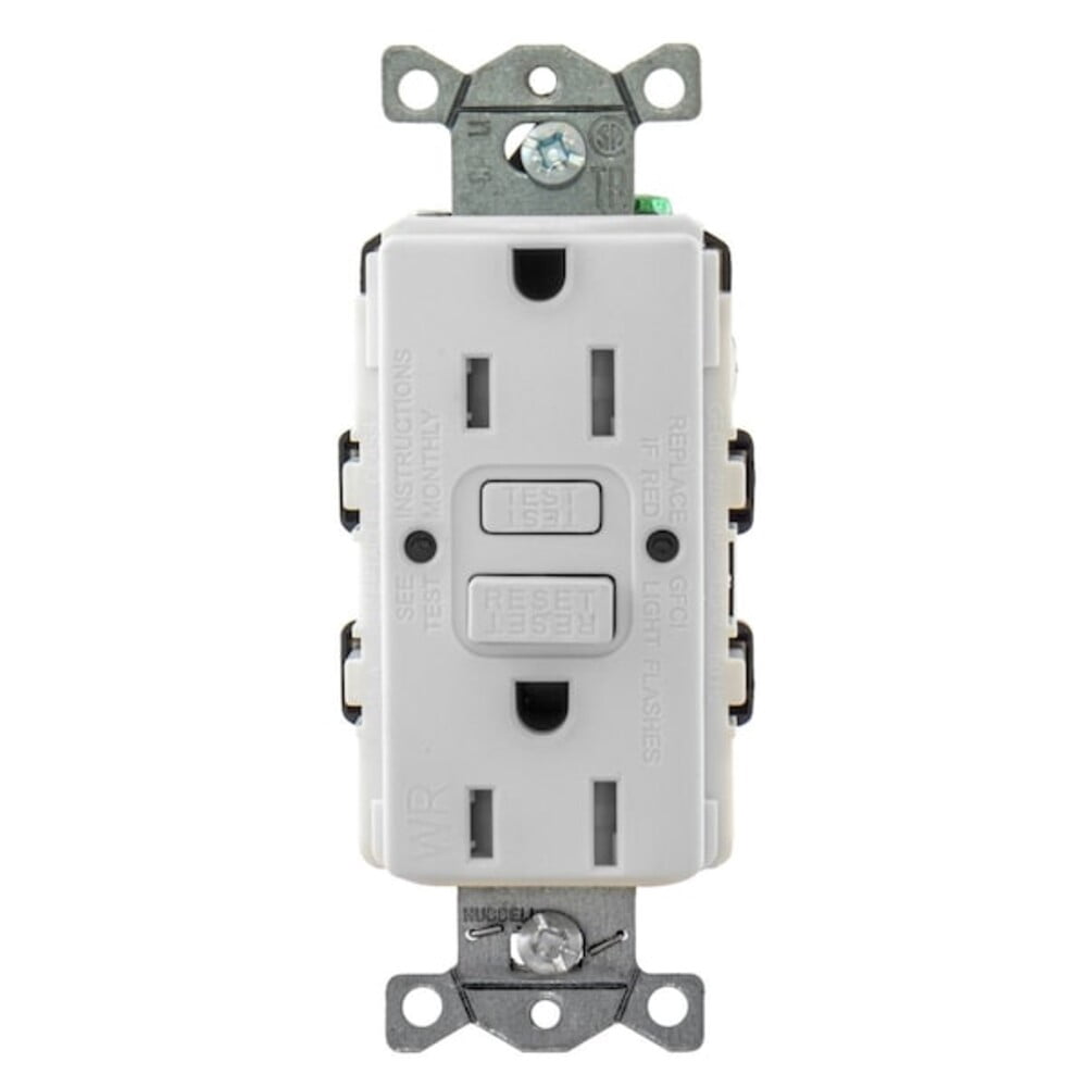 Hubbell Autoguard Tamper-Resistant And Weather Resistant Gfci Receptacle, White, Nema 5-15R, 125 Volts, 15 Amps