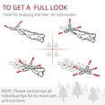 thumbnail image 6 of HOMCOM 8 Foot Pine Artificial Christmas Tree, Slim Pencil Xmas Tree with 952 Realistic Branches, Steel Base, Auto Open, Green, 6 of 9