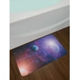 thumbnail image 2 of Celestial Bath Mat, Nebula and Star Cluster Plants Outer Space Cosmos Creation Print, Plush Bathroom Decor Mat with Non Slip Backing, 29.5" X 17.5", Blue Violet Multicolor, by Ambesonne, 2 of 2