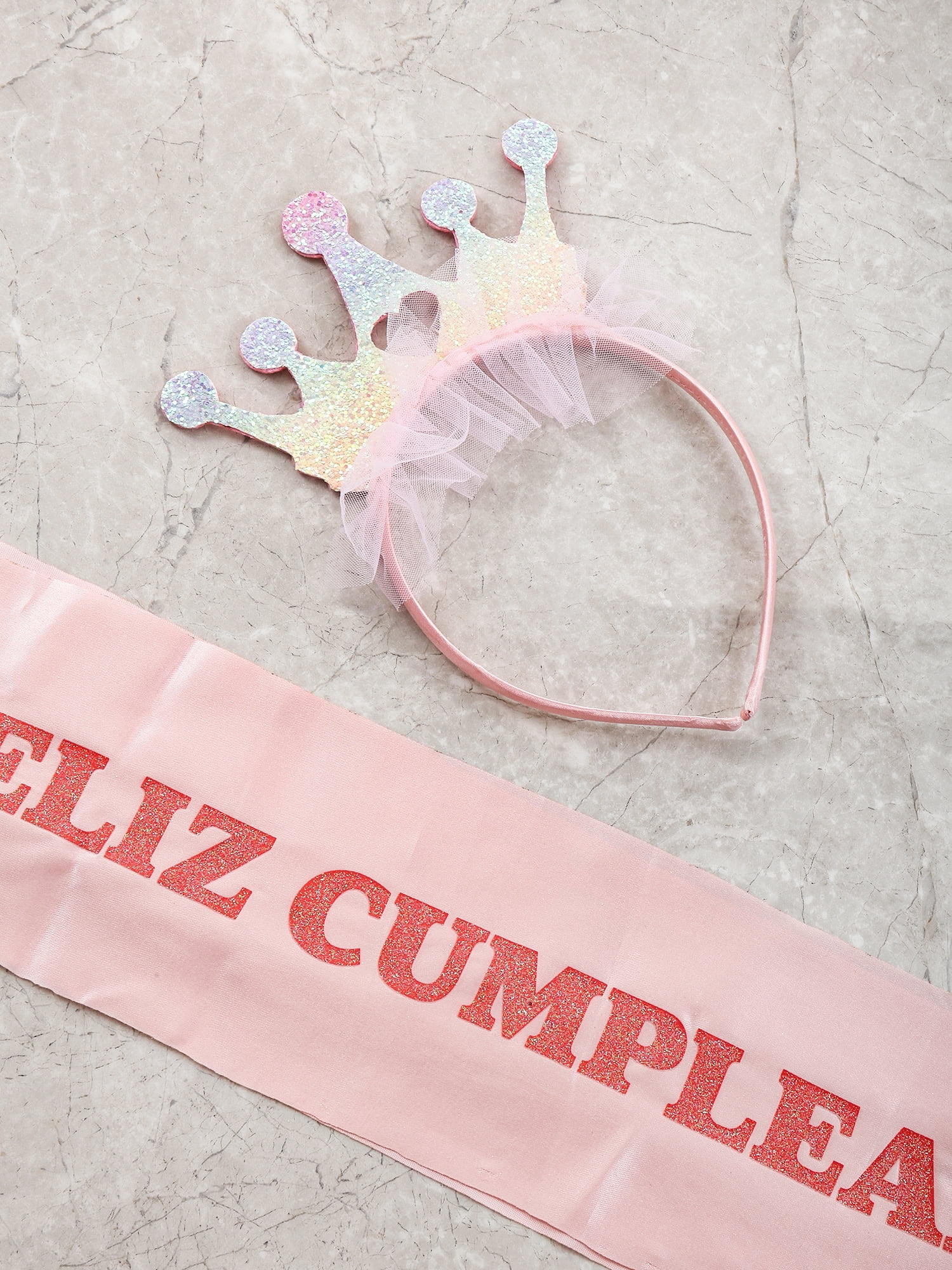 Wonder Nation It's My Birthday Crown Headband and Sash Set, 2 Pieces