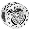 thumbnail image 2 of Authentic Signature Heart Charm, Clear CZ 796218CZ, 2 of 2