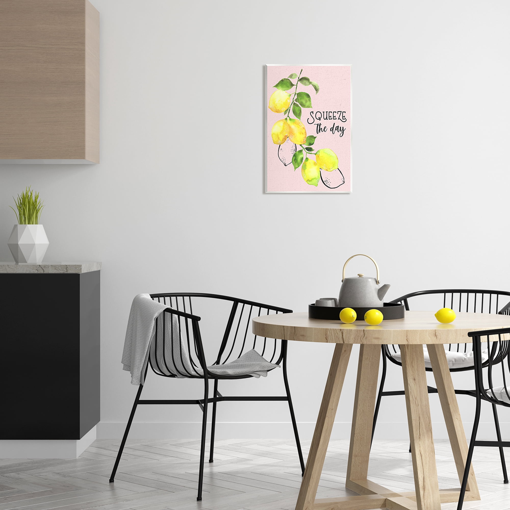 Stupell Industries Squeeze The Day Lemons Food & Beverage Painting Unframed Art Print Wall Art, 13 x 19