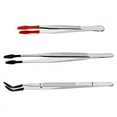 thumbnail image 6 of 3Pcs Tweezers Precision Set Coated Long Tweezers, for Craft Laboratory Industry Hobby Tweezers Pliers Jewelry Tools, 6 of 6