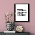 thumbnail image 3 of Positive mind Positive vibes Positive life, 5 x 7 Black FRAMED Print Wall Art, 3 of 3