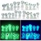 thumbnail image 3 of Juego de 10 (verde claro) Accesorios de jardín de hadas que brillan en la oscuridad, árboles, elfos, decoración de jardín fantasma luminosa en miniatura, kit de 10 piezas para micropaisajes, gnomos, decoración de jardín, kit de jardín pelou JM, 3 of 5