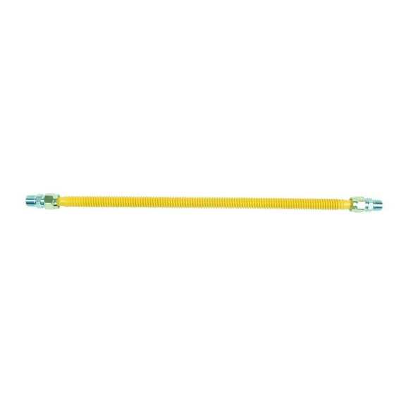 BrassCraft Gas Appliance Connector ProCoat CSSC44-24 - 1/2 In. MIP x 24 In. - 5/8 In. OD 150,000 BTU