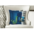 thumbnail image 4 of Ambesonne Abstract Throw Pillow Cover 2 Pack, Jazz Music Keys Guitar, 24", Navy Green White, 4 of 6