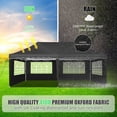 thumbnail image 4 of HOTEEL Canopy 10'x20' Pop Up Canopy Tent Heavy Duty Waterproof Adjustable Commercial Instant Canopy Outdoor Party Canopy Parties,Wedding,Outside Patio,Event,Portable Car Canopy,Black, 4 of 10